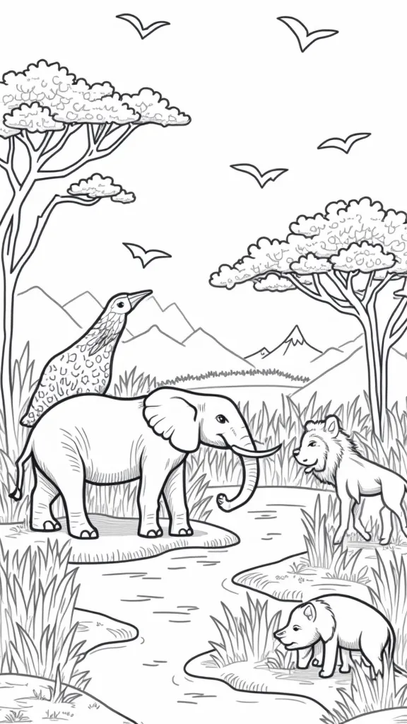 wildlife printable coloring pages